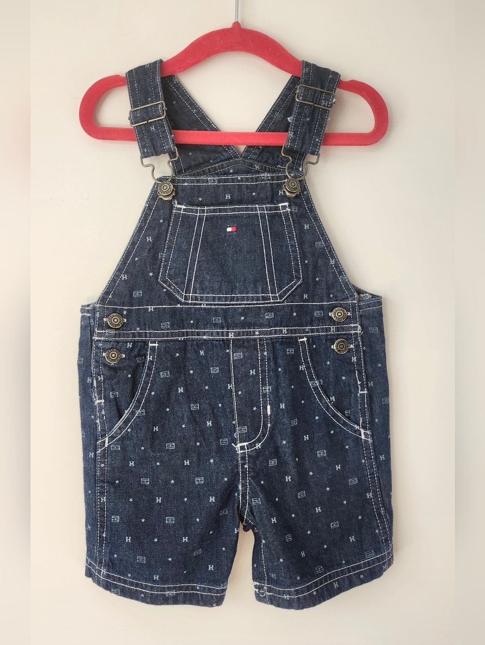 Tommy Hilfiger Baby Denim Overall Shorts 12 Months